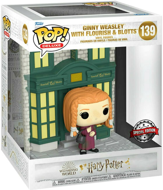 Ігрова фігурка Funko Deluxe Ginny Weasley and Flourish and Blotts 9 см (0889698579308) - зображення 1