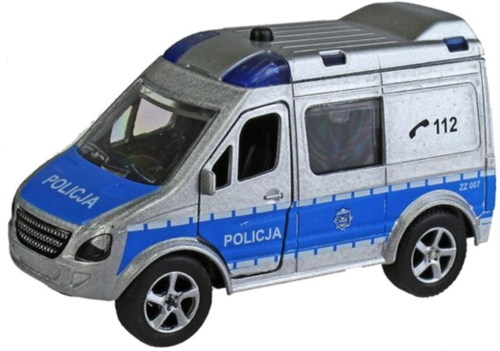 Zabawka Hipo Auto policja van ze dźwiękiem 11 cm Szaro-niebieskie (5902447011005) - obraz 2