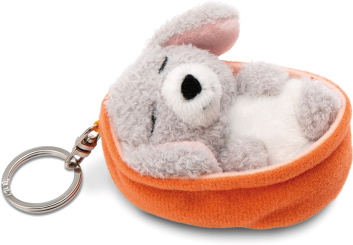 Брелок Nici Green Sleeping Pets плюшевий собака пудель Сірий 8 см + Помаранчевий кошик (4012390499919) - зображення 3