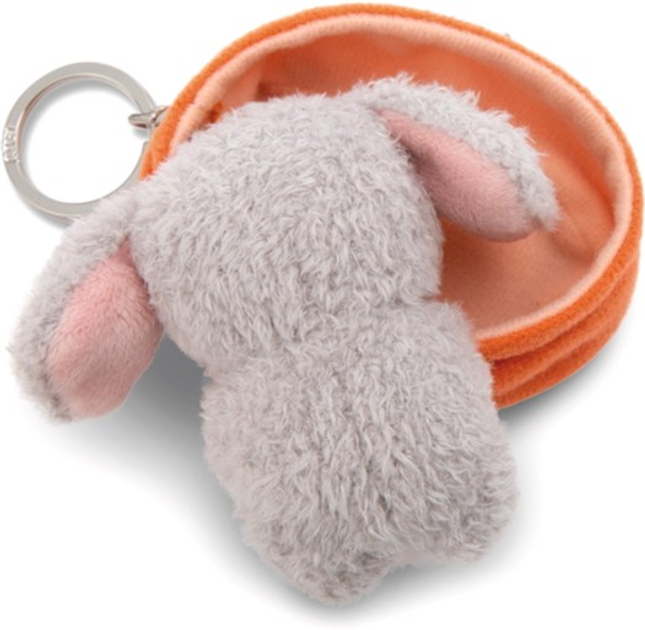 Брелок Nici Green Sleeping Pets плюшевий собака пудель Сірий 8 см + Помаранчевий кошик (4012390499919) - зображення 5