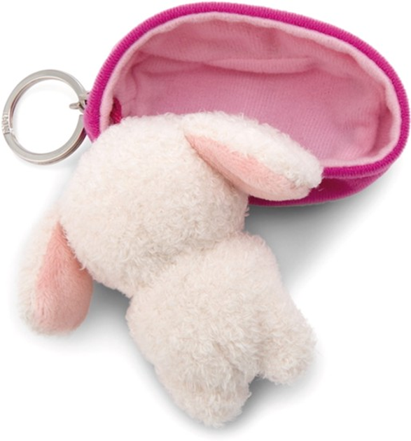 Brelok Nici Green Sleeping Pets pluszowy pies pudel Biały 8 cm + koszyk Różowy (4012390499926) - obraz 5