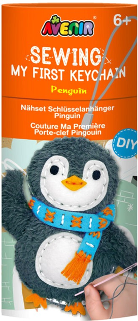 Набір для творчості Avenir зшиваємо брелок Пінгвін 15 см Біло-чорний (6920773316341) - зображення 1