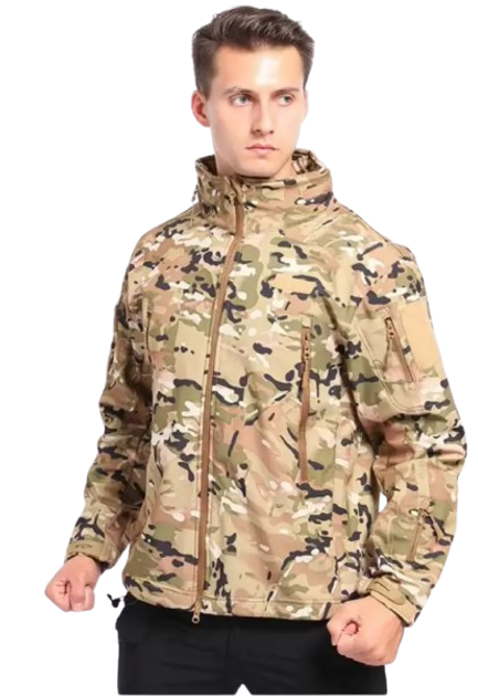 Куртка водонепроницаемая SOFTSHELL с флисом Solve Multicam KT6000806 размер M - изображение 2