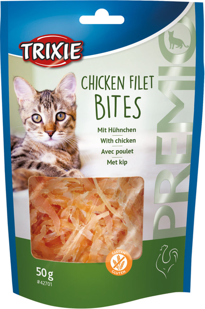 Лакомство для кошек Trixie 42701 PREMIO Chicken Filet Bites филе куриное 50г (TX-42701) 4011905427010 - изображение 2