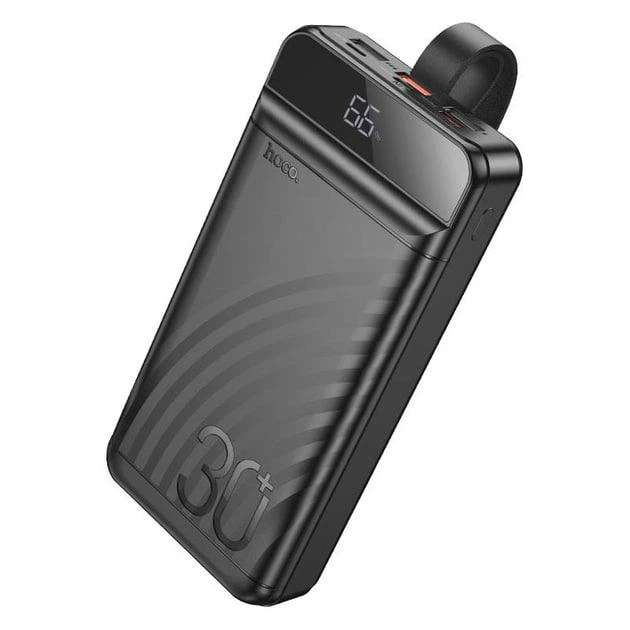 Внешний портативный аккумулятор Павербанк Hoco J123B Element 30000mAh 22.5W 2USB/Type-C/Lightning с быстрой зарядкой QC3.0+PD3.0 Black - Фото 3 Внешний портативный аккумулятор Павербанк Hoco J123B Element 30000mAh 22.5W 2USB/Type-C/Lightning с быстрой зарядкой QC3.0+PD3.0 Black - изображение 3