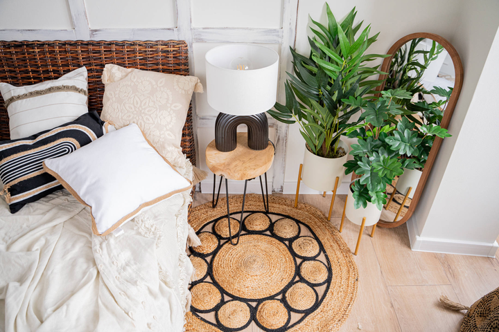 Покривало Atmosphera Boho Row з китицями 180 x 130 см Бежеве (3560232591815) - зображення 4
