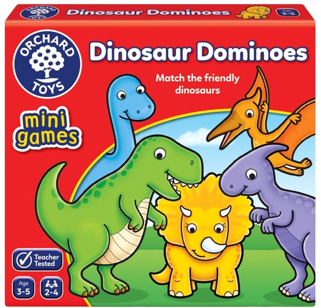 Gra planszowa Orchar Toys Dinosaur Dominoes Mini Game (5011863102058) - obraz 1