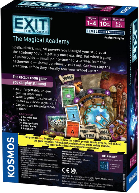Настільна гра Kosmos Exit The Magical Academy (814743018884) - зображення 4