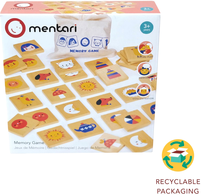 Gra planszowa Mentari Toys Memory Game (191856073086) - obraz 1