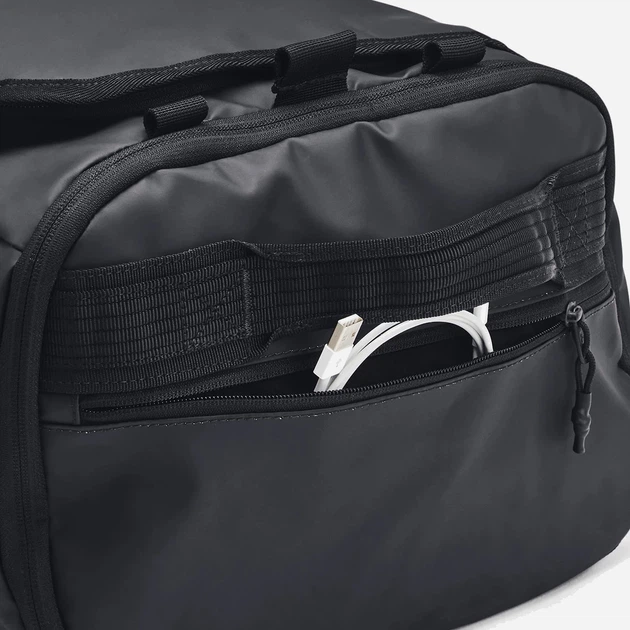 Сумка-рюкзак мужской спортивный тканевый 48 л водонепроницаемый Under Armour Triumph Backpack Duffle 1384664-001 Черный (196886290977) - изображение 5