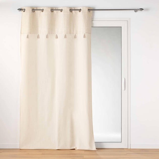 Zasłona boho Douceur d'intérieur Izigold Beżowa 140 x 240 cm (3574386119740) - obraz 3
