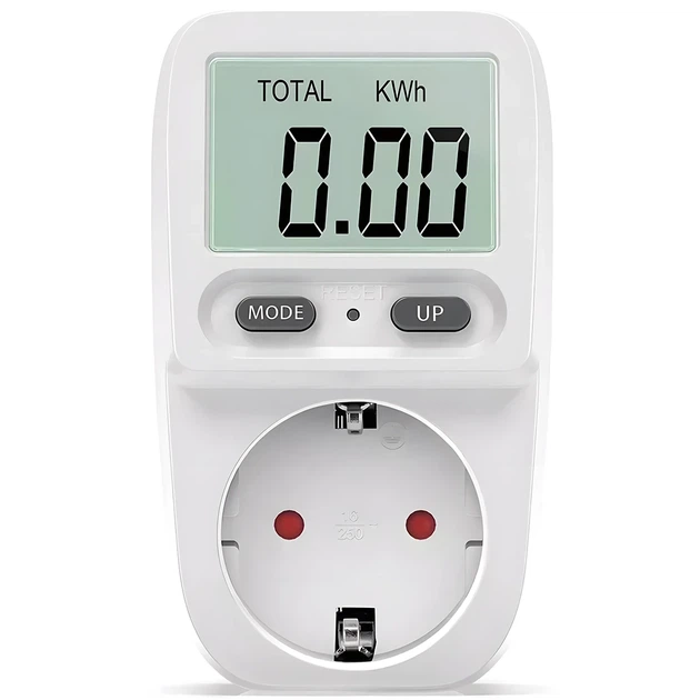 Розетка со счетчиком электроэнергии U&P JFQ02S Power Meter White (RET-JFQ02S-WT) - изображение 2