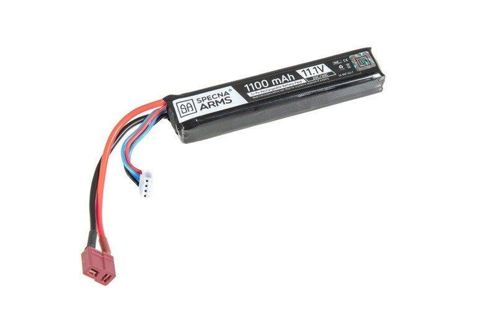 Акумулятор LiPo 11,1 V 1100 mAh 20/40C — T-Connect (Deans) [Specna Arms] (для стрейкболу) - зображення 1