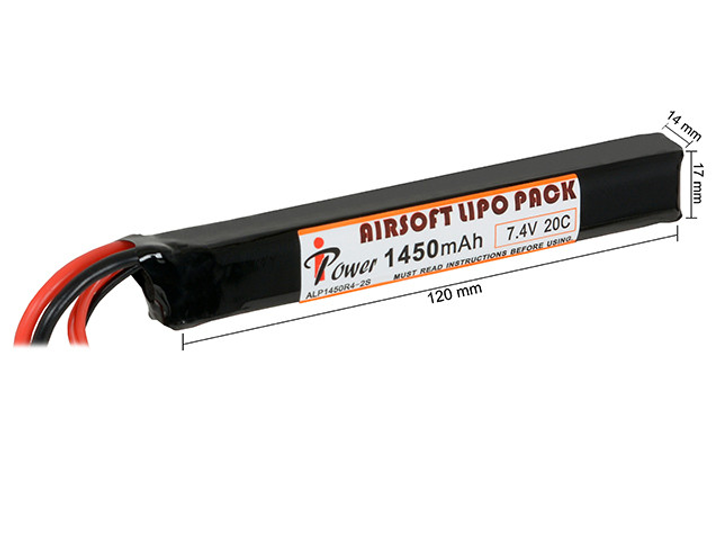 Аккумулятор Li-Po 1450mAh 7.4V 20C - T-CONNECT [IPower] (для страйкбола) - изображение 2