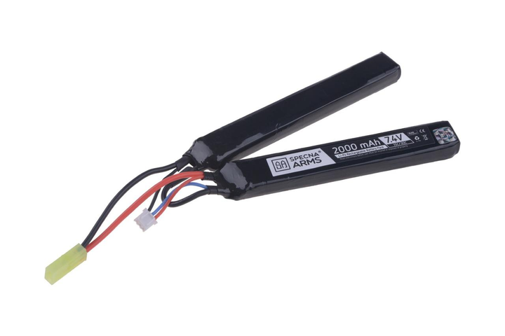 АккумуляторLiPo 7,4V 2000mAh 15/30C - 2-модульный [Specna Arms] (для страйкбола) - изображение 1