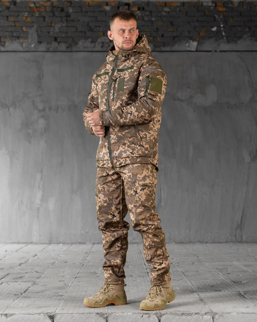Тактический зимний костюм SoftShell XL пиксель (89501) - изображение 3