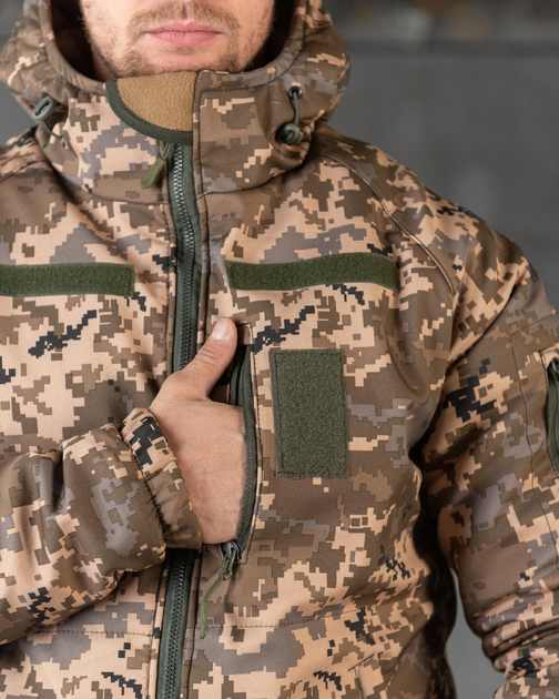 Тактический зимний костюм SoftShell XL пиксель (89501) - изображение 8