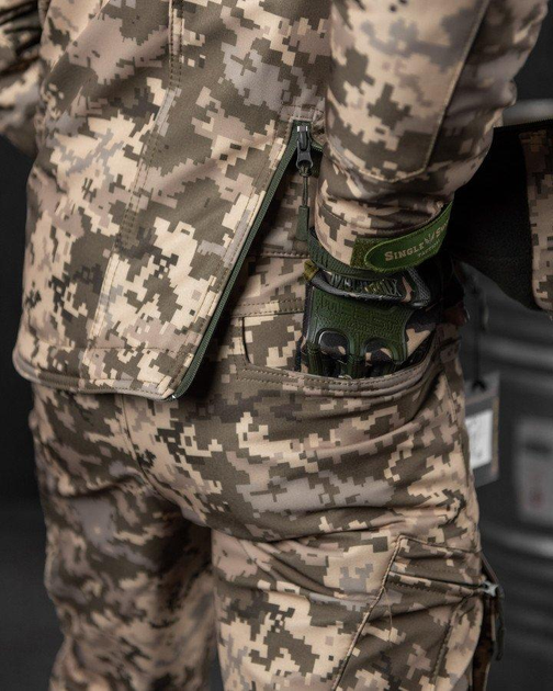 Тактический зимний костюм Single Sword SoftShell двойной флис XL пиксель (83264) - изображение 10
