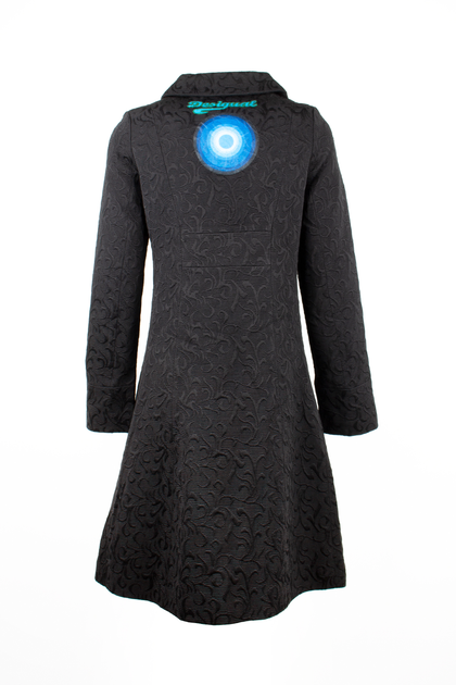 Пальто женское Desigual с принтом на спине круг Чорный 38 301021-002099 