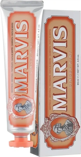 Зубная паста Имбирь и Мята Marvis Ginger Mint 85 мл - Фото 2 Зубная паста Имбирь и Мята Marvis Ginger Mint 85 мл - изображение 2