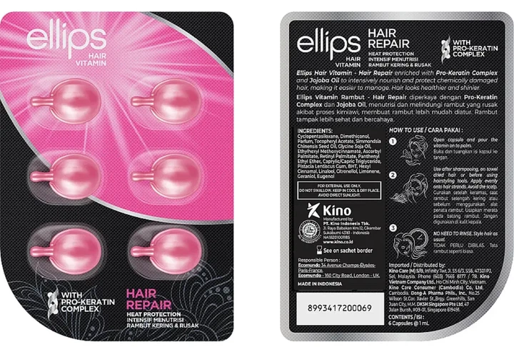 Вітаміни для волосся Відновлення Волосся Ellips Hair Vitamin With Pro-Keratin Complex 6 шт x 1 мл рожеві - Фото 2 Вітаміни для волосся Відновлення Волосся Ellips Hair Vitamin With Pro-Keratin Complex 6 шт x 1 мл рожеві - зображення 2