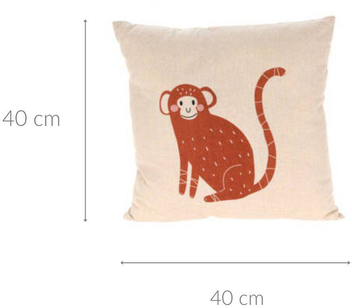 Poduszka Home & Styling Collection Safari dla dziecka ze wzorem małpki 40 x 40 cm (5902973439793) - obraz 2