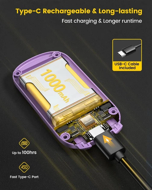 Настольная универсальная лампа LED беспроводная с клипсой Glocusent A24 |2700/3400/6000K, 100h| purple - Фото 7 Настольная универсальная лампа LED беспроводная с клипсой Glocusent A24 |2700/3400/6000K, 100h| purple - изображение 7