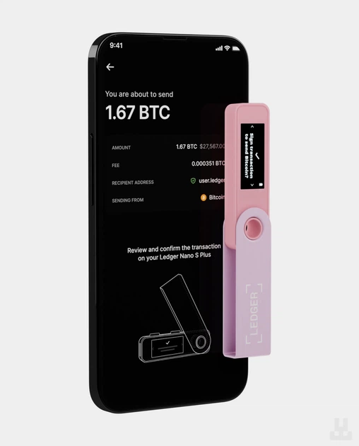 Криптокошелек Ledger Nano S Plus — Pastel Pink - изображение 6