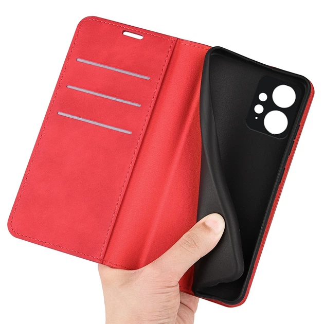 Чохол Taba Retro-Skin для Xiaomi Redmi Note 12 книжка з візитівкою шкіра PU червоний - Фото 6 Чохол Taba Retro-Skin для Xiaomi Redmi Note 12 книжка з візитівкою шкіра PU червоний - зображення 6