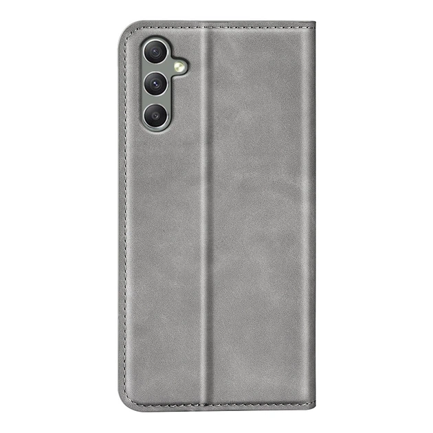 Чехол Taba Retro-Skin для Samsung Galaxy A24 / A245 книжка с визитницей кожа PU серый - изображение 4
