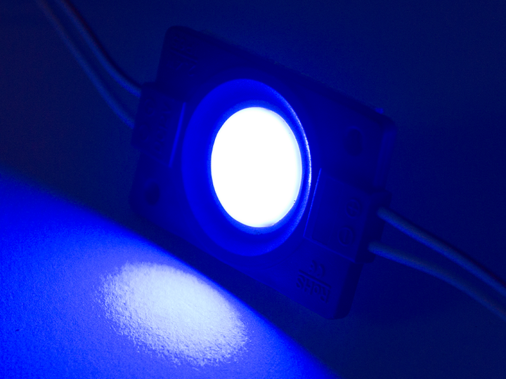 Светодиодный модуль COB LED 12В 2.4Вт IP65 синий - изображение 2