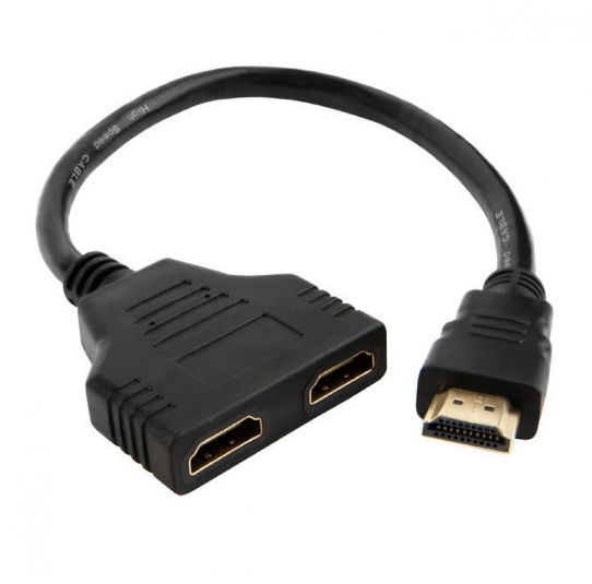 Адаптер розгалужувач HDMI на 2 HDMI (спліттер) / Комутатор / Чорний - Фото 3 Адаптер розгалужувач HDMI на 2 HDMI (спліттер) / Комутатор / Чорний - зображення 3