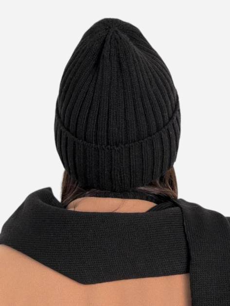 Шарф женский ARTKNIT Sofia Wool 38225 Черный (4823093427655) - изображение 5