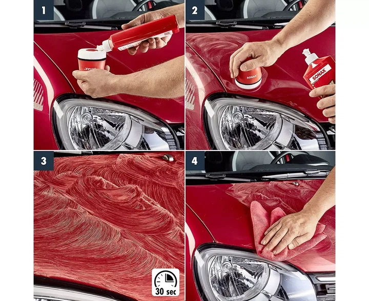 Кольорова поліроль з воском SONAX Polish & Wax Color NanoPro червоний 500 мл (296400) - зображення 3