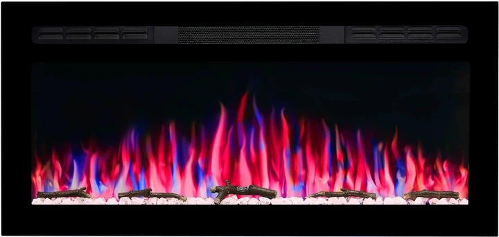 Электрокамин настенный / встраиваемый ArtiFlame AF37WR с 3D эффектом пламени, обогревом и звуком горения огня - изображение 2