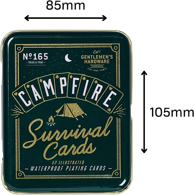 Гральні карти Gentlemen's Hardware Survival Cards у жерстяній банці Двосторонні 54 карти (0840214800542) - зображення 2