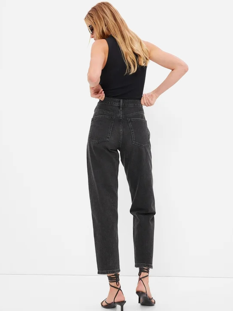 Jeansy mom fit damskie GAP 406726-00 28 Czarne (1200112059036) - obraz 6