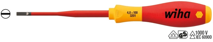 Шліцева викрутка SL 6.5 x 150 мм electric slimFix SoftFinish Wiha 10155 - зображення 2