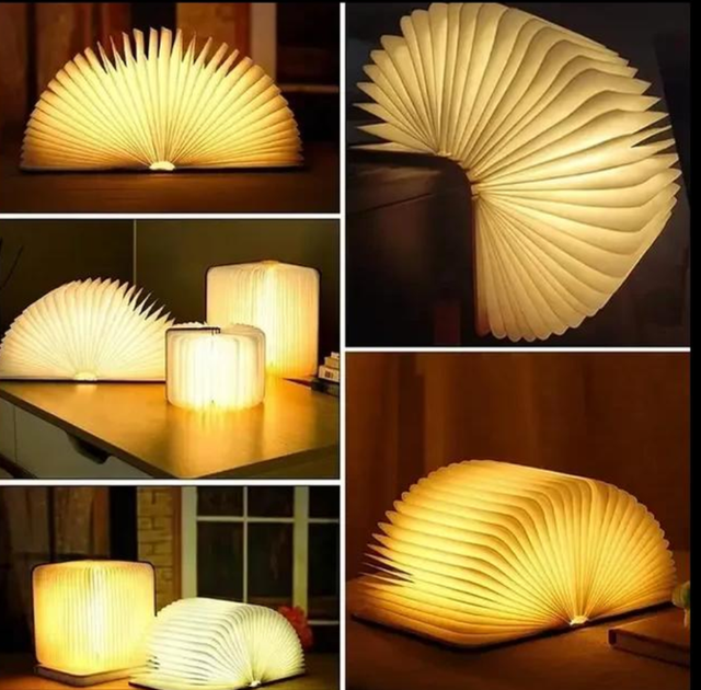 Настільна лампа світильник у вигляді книги Foldable Book Lamp Нічник для дитячої кімнати (7259-AV) - зображення 4