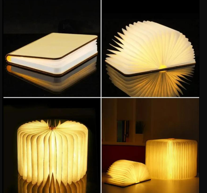 Настільна лампа світильник у вигляді книги Foldable Book Lamp Нічник для дитячої кімнати (7259-AV) - зображення 5