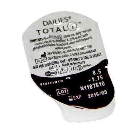 Контактні лінзи Alcon Dailies Total 1 одноденні -0.5 30 шт. - Фото 3 Контактні лінзи Alcon Dailies Total 1 одноденні -0.5 30 шт. - зображення 3