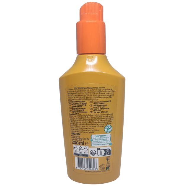 Сонцезахисний спрей Zenova Suncare Sun Spray SPF 50 водостійкий 200 мл - зображення 2