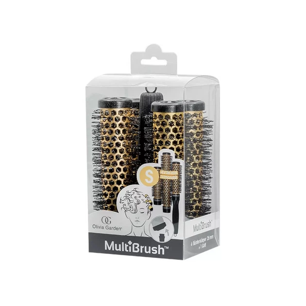 Набор брашингов Olivia Garden MultiBrush One Size Kit S 26 мм 4 шт со съемной ручкой в комплекте (OGBMBOSK26S) - Фото 1 Набор брашингов Olivia Garden MultiBrush One Size Kit S 26 мм 4 шт со съемной ручкой в комплекте (OGBMBOSK26S) - изображение 1