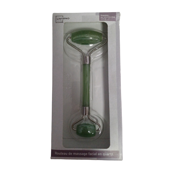 Роликовый массажер для лица Livarno Rouleau De Massage Facial En Quartz из зеленого кварца - изображение 2