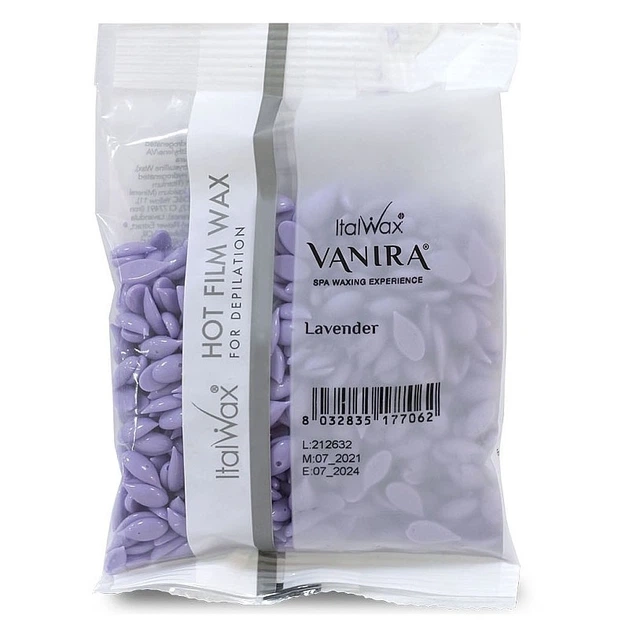 Горячий пленочный воск ItalWax Vanira Лаванда в гранулах 100 г - Фото 1 Горячий пленочный воск ItalWax Vanira Лаванда в гранулах 100 г - изображение 1