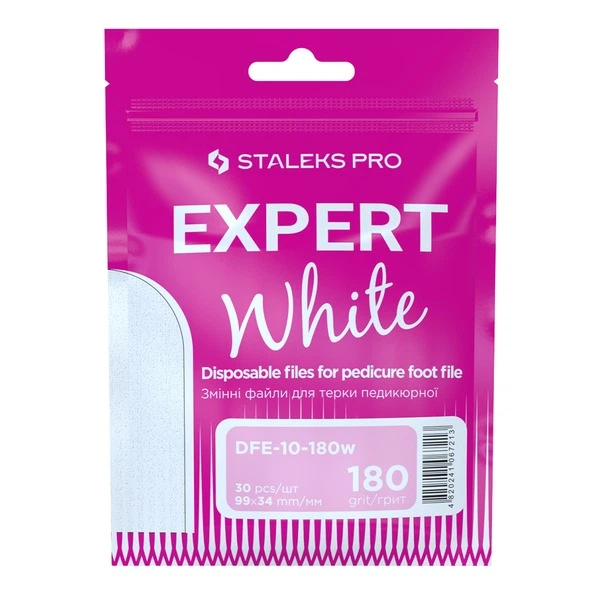 Набір змінних файлів для терки педикюрної Staleks PRO Expert 10 180 грит DFE-10-180 30 шт - Фото 1 Набір змінних файлів для терки педикюрної Staleks PRO Expert 10 180 грит DFE-10-180 30 шт - зображення 1