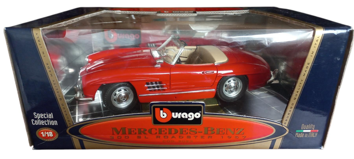 ブラーゴ(1/18) Mercedes Benz 300SL Roadster Bburago 1:18 Mercedes-Benz 300 SL Roadster year 1957 silver