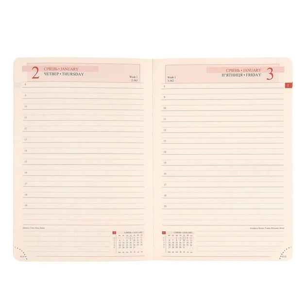 Дневник датированный 2025 Leo Planner Vento A6 352 страницы принт (252601) - изображение 7
