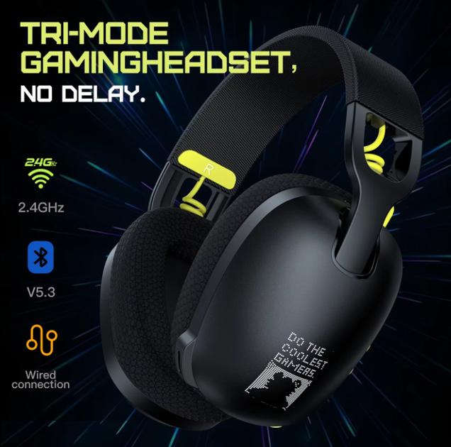 Беспроводные Bluetooth игровые наушники Onikuma B2 Black - изображение 3