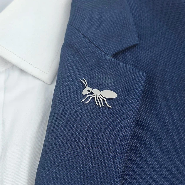 Значок (пин) BROCHE брошь бижутерия Насекомые Муравей серебристый BRGV114490 - изображение 6